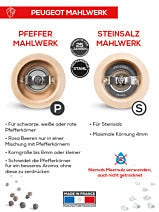 Tahiti duo feuer Pfeffer- und salzmühle aus holz, ziegelsteinrot / apricot , 15 cm - Peugeot Saveurs