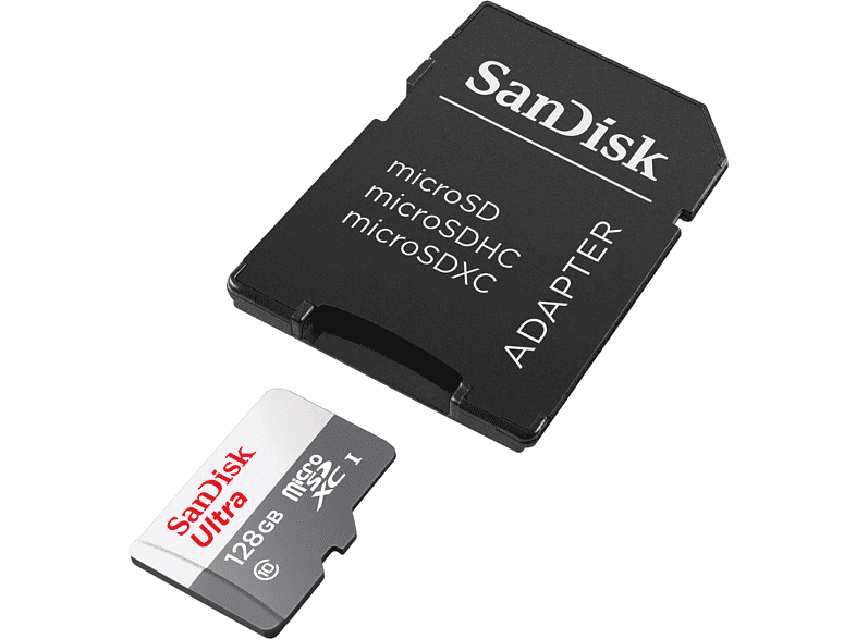 SanDisk Ultra® 128 GB microSDHC™/microSDXC™ UHS-I Speicherkarte mit Adapter