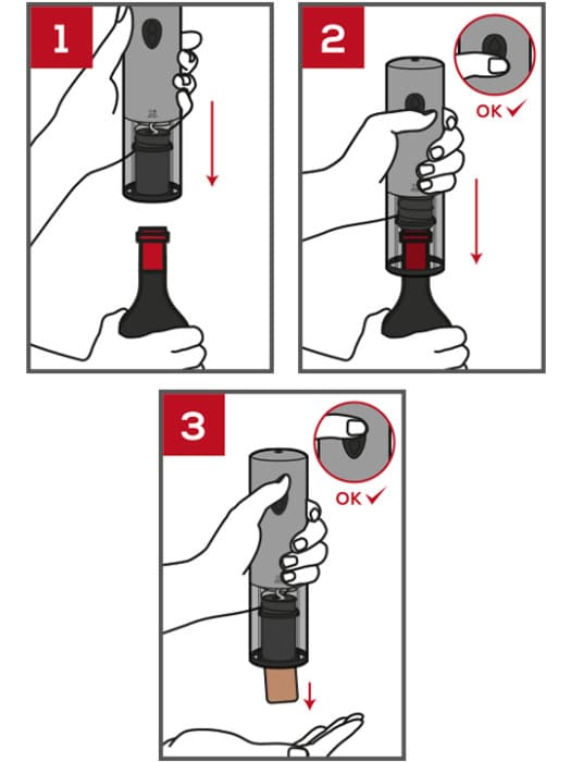 Elektrischer korkenzieher elis Aus edelstahl - wiederaufladbar, 20 cm - Peugeot Saveurs