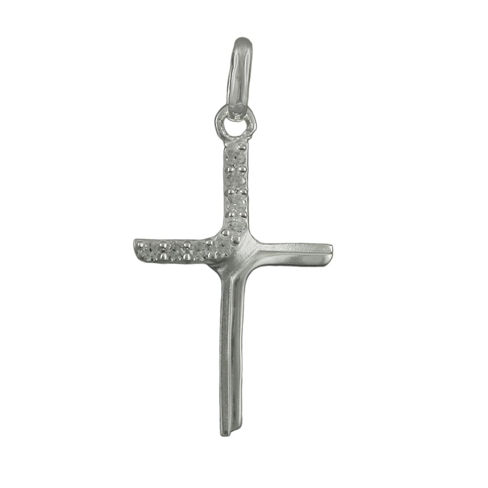 Привезак крст са цирконијумом, сребро 925