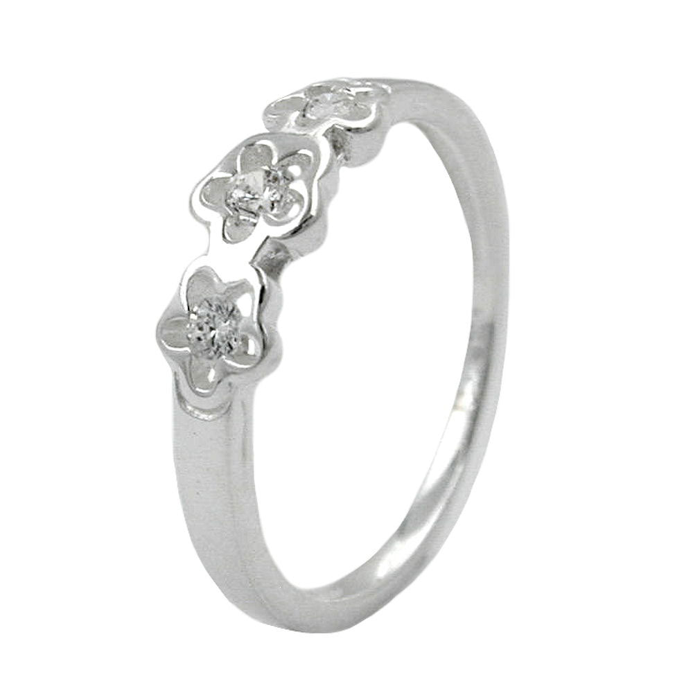 Прстен цвеће цирконијум сребро 925 прстен величине 50